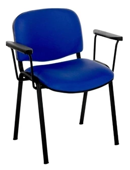 F1BARMS Stackable Chair With Arms - Black Frame 1 F1BARMS Stackable Chair With Arms - Black Frame