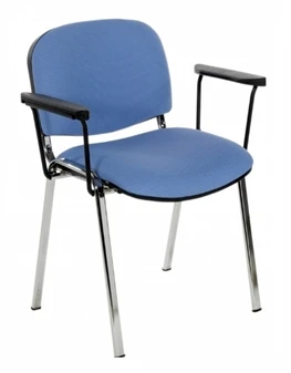 F1CARMS Stackable Chair With Arms - Chrome Frame 1 F1CARMS Stackable Chair With Arms - Chrome Frame