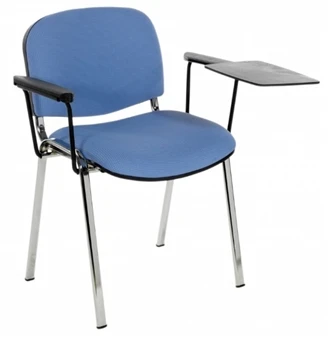 F1CAT Stackable Chair - Two Arms & Writing Tablet - Chrome Frame 1 F1CAT Stackable Chair - Two Arms & Writing Tablet - Chrome Frame