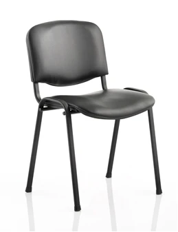 Vinyl Stacking Chair - Black Frame Black Vinyl 1 Vinyl Stacking Chair - Black Frame Black Vinyl