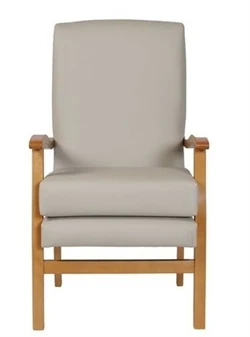 Fast Delivery Jubilee High Back Chair Putty Vinyl 2 Fast Delivery Jubilee High Back Chair Putty Vinyl - Image 2