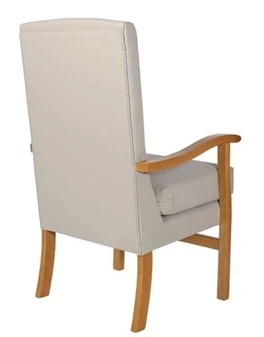 Fast Delivery Jubilee High Back Chair Putty Vinyl 3 Fast Delivery Jubilee High Back Chair Putty Vinyl - Image 3