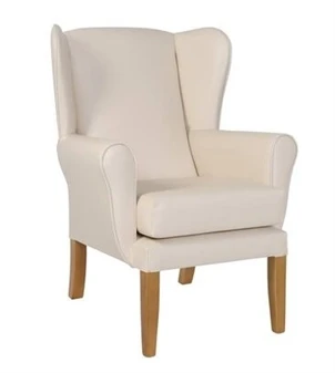 Fast Delivery York Wing Chair Cream Vinyl 1 Fast Delivery York Wing Chair Cream Vinyl