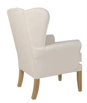 Fast Delivery York Wing Chair Cream Vinyl 3 Fast Delivery York Wing Chair Cream Vinyl - Image 3