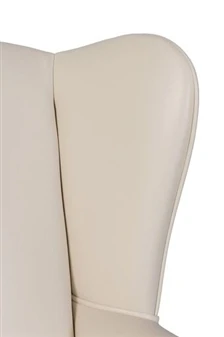 Fast Delivery York Wing Chair Cream Vinyl 4 Fast Delivery York Wing Chair Cream Vinyl - Image 4