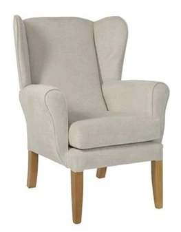 Fast Delivery York Wing Chair Stone Fabric 1 Fast Delivery York Wing Chair Stone Fabric