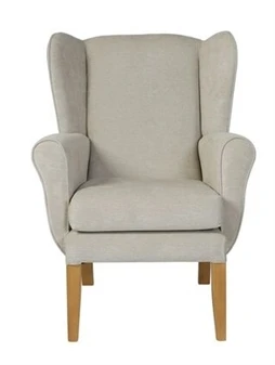 Fast Delivery York Wing Chair Stone Fabric 2 Fast Delivery York Wing Chair Stone Fabric - Image 2