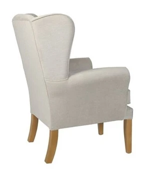 Fast Delivery York Wing Chair Stone Fabric 3 Fast Delivery York Wing Chair Stone Fabric - Image 3