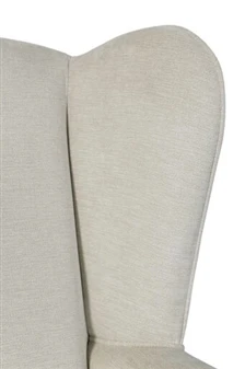 Fast Delivery York Wing Chair Stone Fabric 4 Fast Delivery York Wing Chair Stone Fabric - Image 4