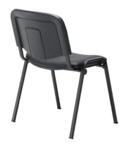 Black PU Stacking Chair - Black Frame -Furniture Chair Store prod large 800 3