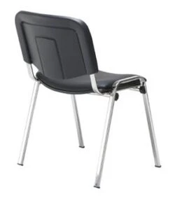 Black PU Stacking Chair - Chrome Frame 6 Black PU Stacking Chair - Chrome Frame -Furniture Chair Store prod large 802 3