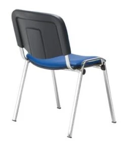 Blue PU Stacking Chair - Chrome Frame 6 Blue PU Stacking Chair - Chrome Frame -Furniture Chair Store prod large 803 3