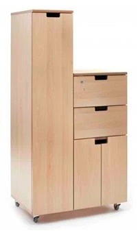 Front Page 33 Hospital Bedside Cabinet - Flap, Side Door, Drawer, Cupboard + Wardrobe